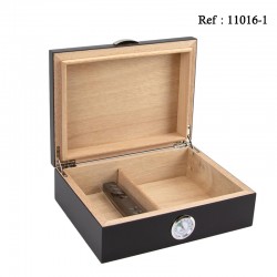 humidor Passatorr black matte for 20 cigares 240 x 180 x 80