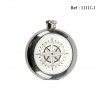 Hip Flask steel round polished 150 ml 5z Compass