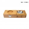 Cigar set wood with ashtray cutter hygrometer humidifier for 5 cigars