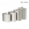 Flasque 150/180/200/240 ml Acier Satin, display de 8 assortis