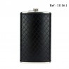 Hip Flask 1920 ml 64z steel mattPU black Jumbo