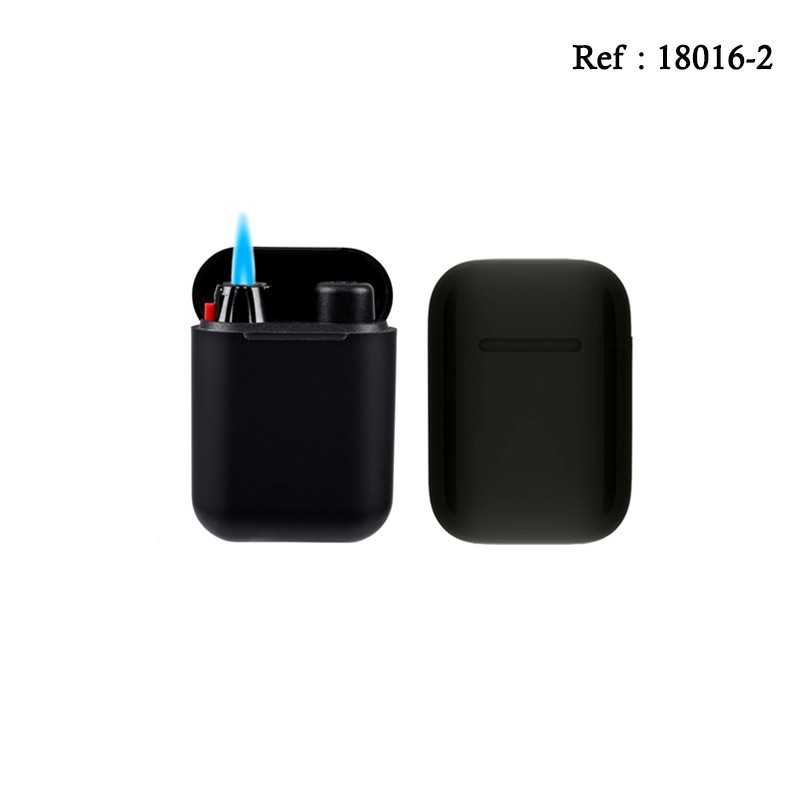 Briquet torche Jet Pod ATOMIC Gomme Noir, display de 25