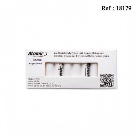 Activ Charcoal Filter Atomic 6 mm for cigarette display of 20 boxes