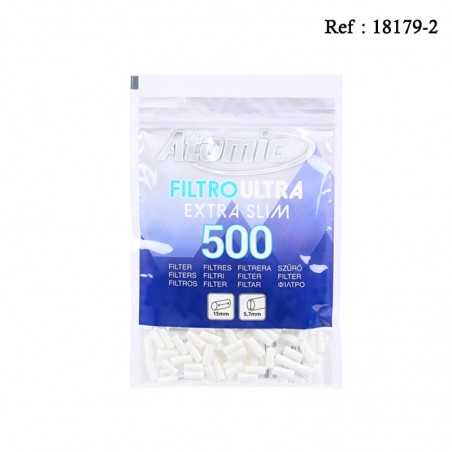 Filtres Extra Slim Atomic 5.7 x 15 mm pour cig, display de 15 sachets