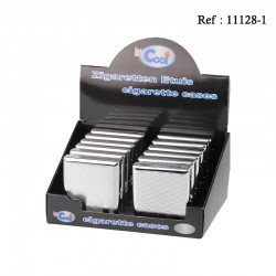 Metal cigarette case chrome for 18 pcs assorted per 12 pcs
