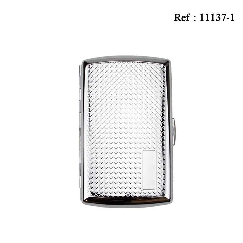 Cigarette case JC metal noppy design for 12 cigarettes