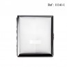 Cigarette case met.nickel design brushed monoplate for 18 cigarettes