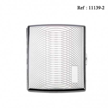 Cigarette case JC chrom arches with monoplate for 20 cigarettes