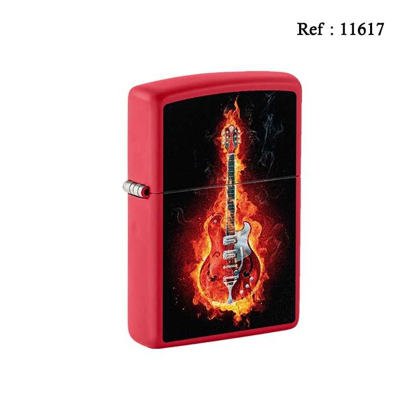 lighter ZIPPO red mat Burning guitar