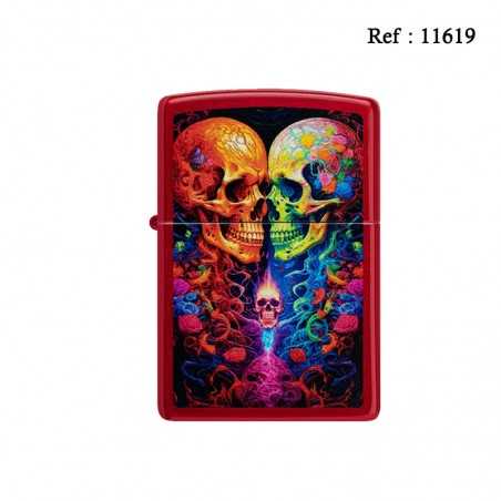 lighter ZIPPO andy apple Red color Skulls