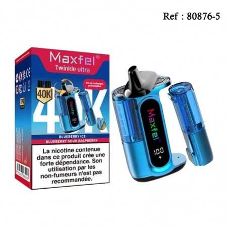 40K 2 en 1 Blueberry Ice et Blueberry Rasberry 20mg/mL Maxfel Twinkle