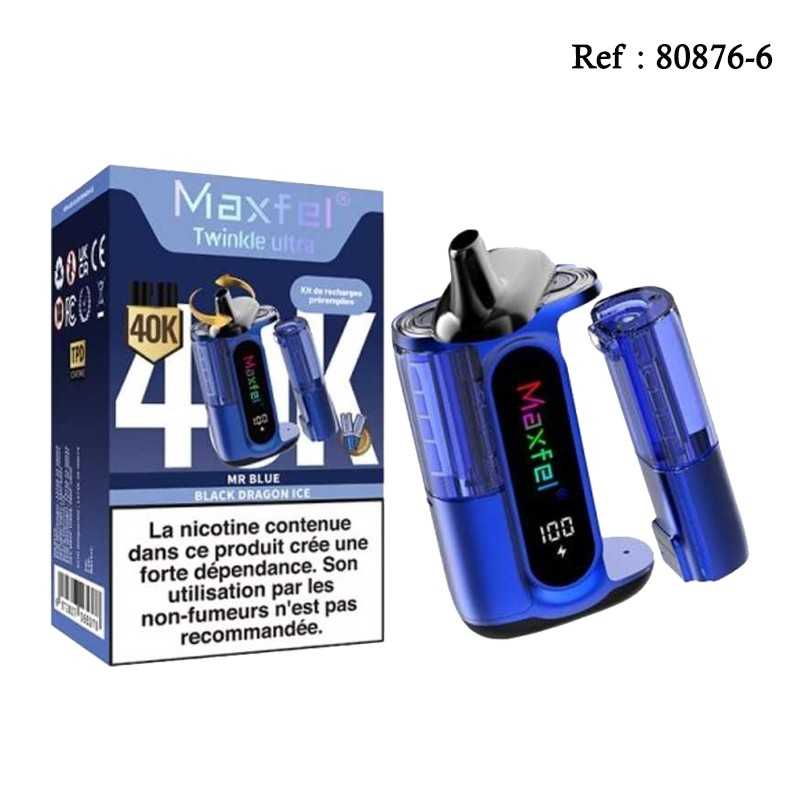 40K double flavor Mr Blue and Black Dragon Ice 20mg/mL Maxfel Twinkle