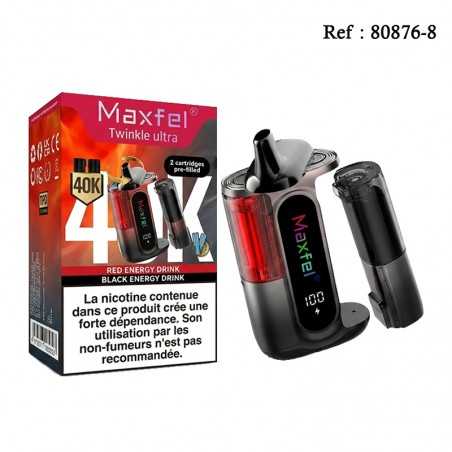 40K 2 en 1 Red Energy Drink et Black Energy drink 20mg/mL Maxfel Twin