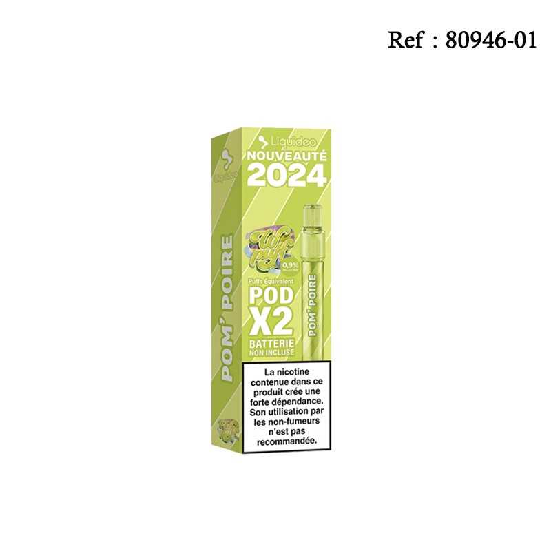 2 pods Wpuff 2.0 Pom Poire 0.9% 1600 puffs