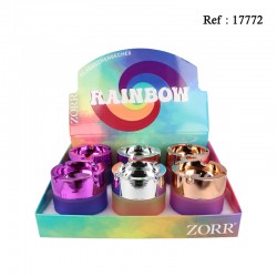 Ashtray glass Rainbow assorted per 6 pcs