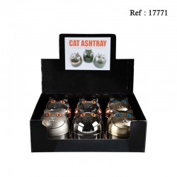 Cendrier Zorr motif Chat coloris assortis, display de 6