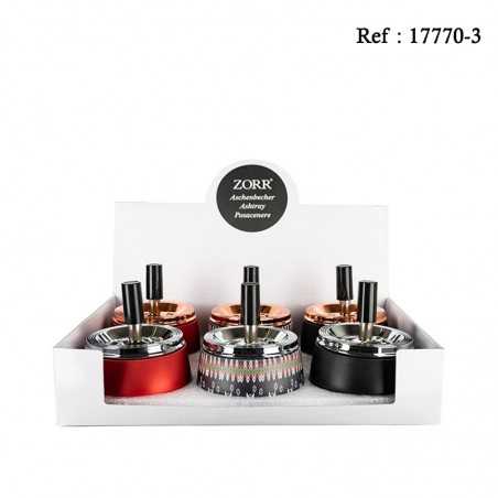 Ashtray Zorr 8.8 cm assorted per 6 pcs