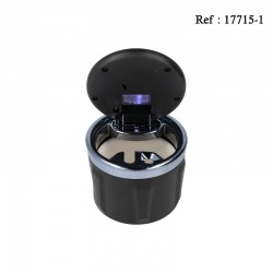 Cendrier de voiture avec LED coloris Noir, display de 6