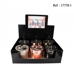 Ashtray Zorr 9.5 x 8 cm assorted per 6 pcs