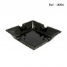 Cigar Ashtray Black glass for 4 cigars 160 x 160 x 30 mm