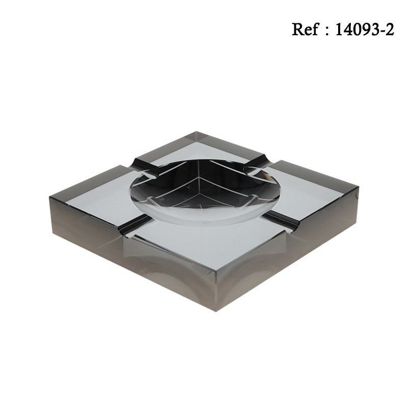 Cigar Ashtray crystal glass smoke for 4 cigars 200 x 200 x 38 mm