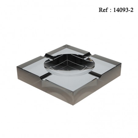 Cigar Ashtray crystal glass smoke for 4 cigars 200 x 200 x 38 mm