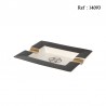 Cendrier à cigares en céramique Noir/Doré 205 x 175 x 35 mm, en boîte