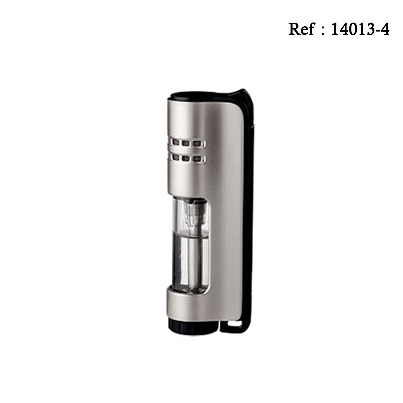 Briquet Jet Eurojet Argent/Noir Mat
