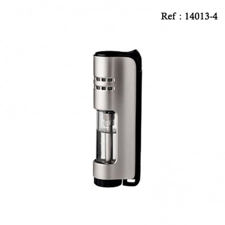 Briquet Jet Eurojet Argent/Noir Mat