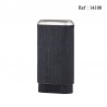 Cigar case for 3 pcs veneer wood leather anthracite long 14cm Ø 2.5cm