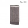 Cigar case for 3 pcs veneer wood leather grey long 14cm Ø 2.5cm
