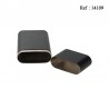 Etui 3 cigares acier Noir Mat, longueur 17 cm, Ø 6 cm