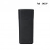 Cigar case for 3 pcs Black Mat stainless steel long 17 cm Ø 6 cm