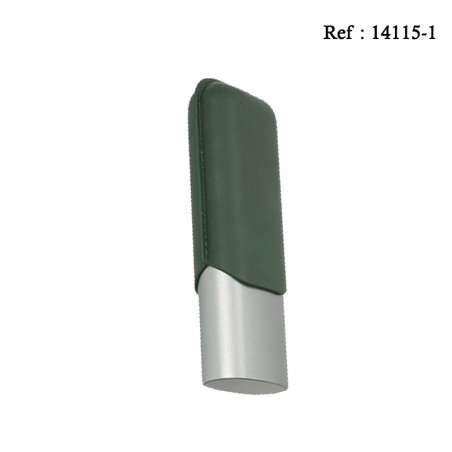 Cigare case 2 pcs anodised alu grey/green Ø 6 cm long 16-19 cm
