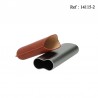 Etui cigare alu adonisé gris coloris Marron pour 2 cigares, Ø 6 cm
