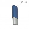 Etui cigare alu adonisé gris coloris Bleu pour 2 cigares, Ø 6 cm