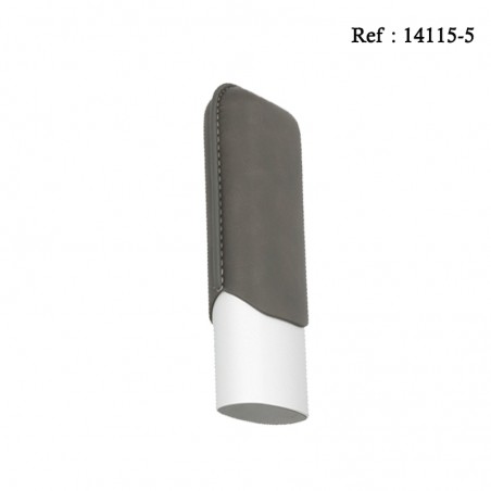 Cigare case 2 pcs anodised alu grey/grey Ø 6 cm long 16-19 cm