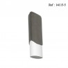 Etui cigare alu adonisé gris finition Gris pour 2 cigares, Ø 6 cm