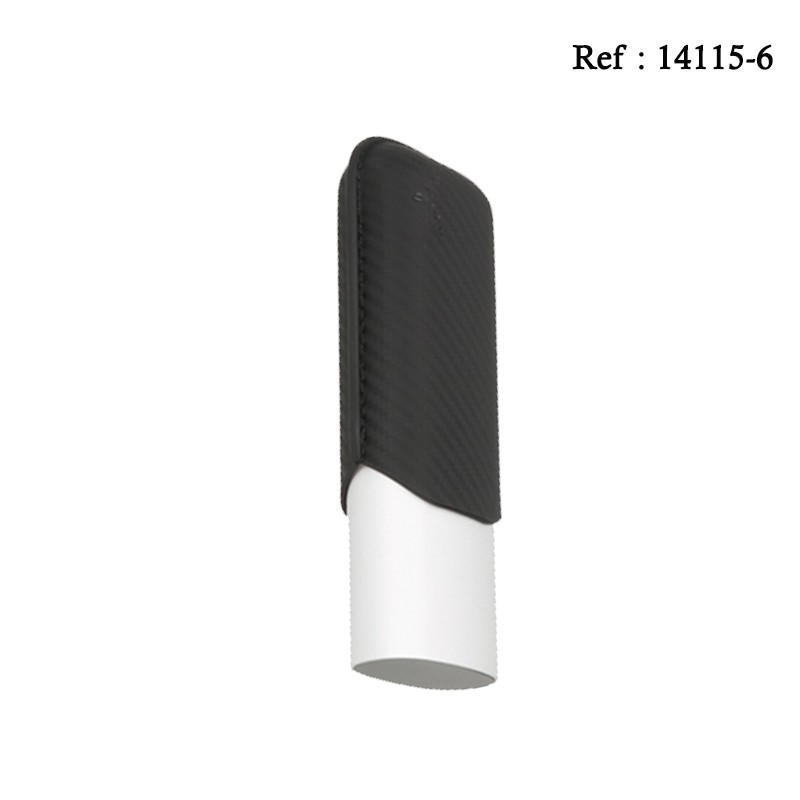 Cigare case 2 pcs anodised alu carbon finish Ø 6 cm long 16-19 cm