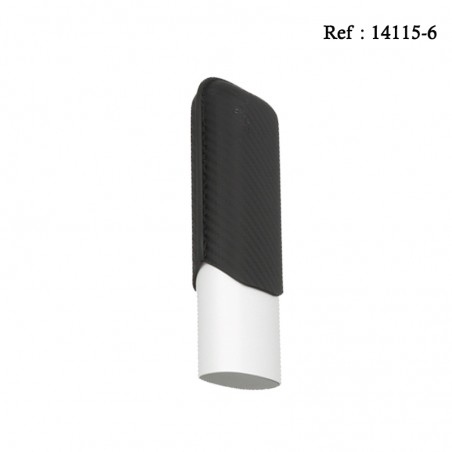 Cigare case 2 pcs anodised alu carbon finish Ø 6 cm long 16-19 cm