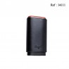 Cigar case for 3 pcs Black imitation leather long 13 cm Ø 5 cm