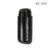 Etui 2 cigares façon cuir Noir, longueur 13.5 cm, Ø 5.3 cm