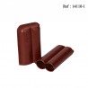 Etui 2 cigares façon cuir Marron, longueur 13.5 cm, Ø 58 cm