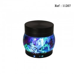 Grinder verre/métal Comic LED, Ø 7 cm, 4 éléments, hauteur 6.5 cm