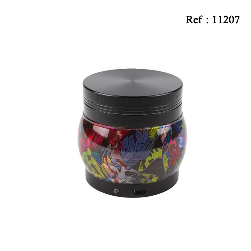 Grinder metal/glass Comic LED 4 parts Ø 70 mm height 65 mm