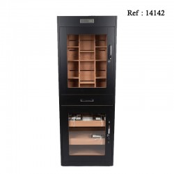 Armoire à cigares Noir pour 700 cigares, 550 x 1500 x 350 mm