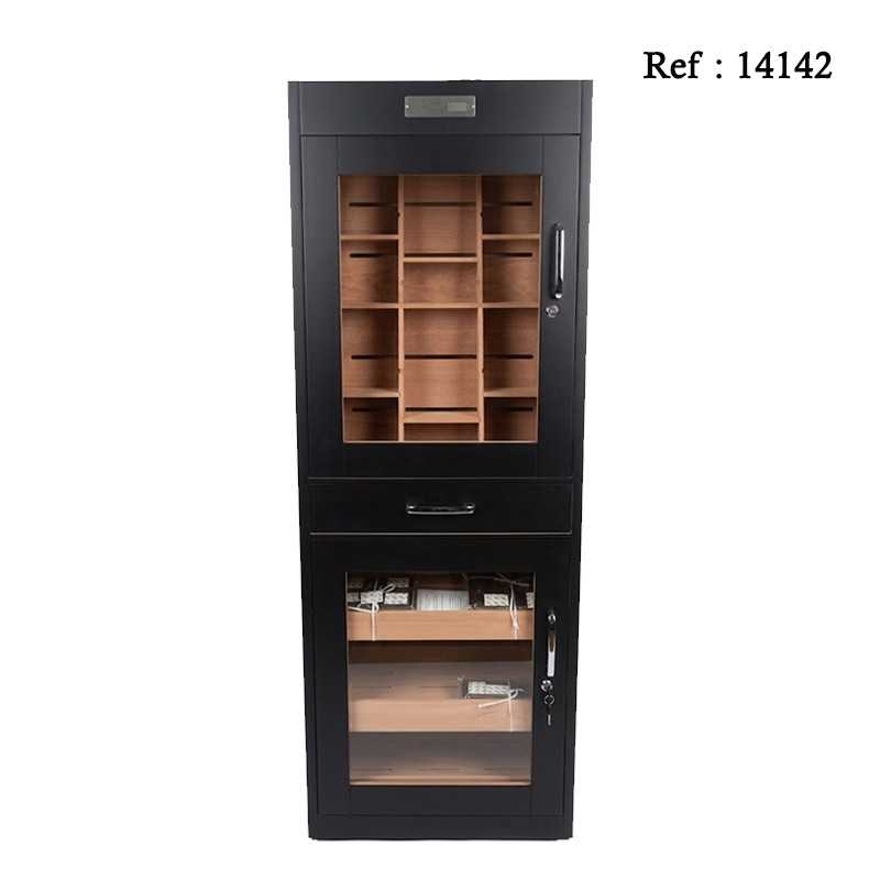 Humidor Cabinet Black 550 x 1500 x 350 mm