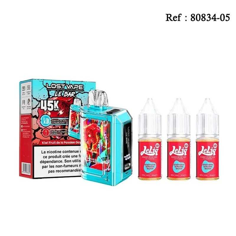 45K Kiwi Fruit de la Passion Goyave 20mg/mL Le Bar LOST VAPE