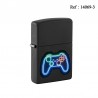 Briquet ZIPPO Noir décor Manette de Jeux