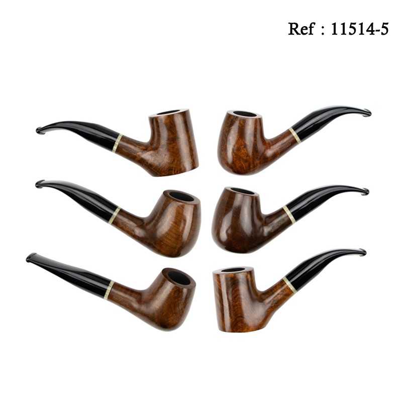 Pipe Jean Claude golden brown polished assorted per 6 pcs